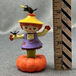 2016 Solar Powered Dancing Scarecrow Figurine on Pumpkin Fall Decor WORKS